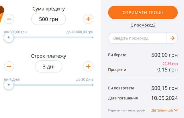 як застосувати промокод на firstcredit?